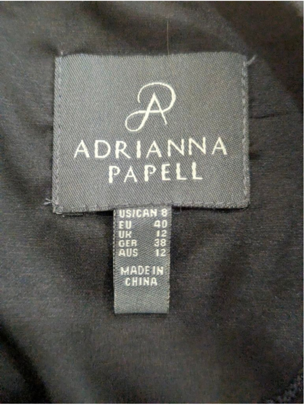 Adrianna Papell Pleat Side Swag Sheath Dress Black Size 8 - Picture 5 of 13